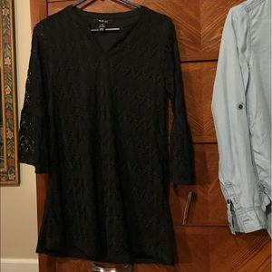 Style & Co Petite S black tunic with bell sleeves